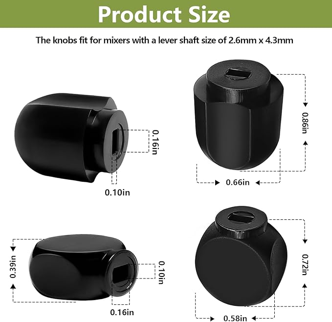 Speed Control Knob Replacement Part for KitchenAid Stand Mixer - for Lock Lever Knobs Attachment Plastic Kitchenaid Mixers Accessories, Fits for kitchen 4.5QT, 5QT, 6QT, K45, K45SS, KSM75（2 PACK)