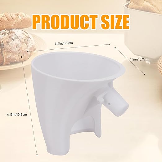 Flour Funnel for Kitchen Aid Mixer: Flour Funnel Stand Mixer Attachment for Kitchen Aid Artisan Ksm150 5-Quart Tilt-Head Stand Mixers, Enables Guided Pouring for Both Flour and Egg Liquid