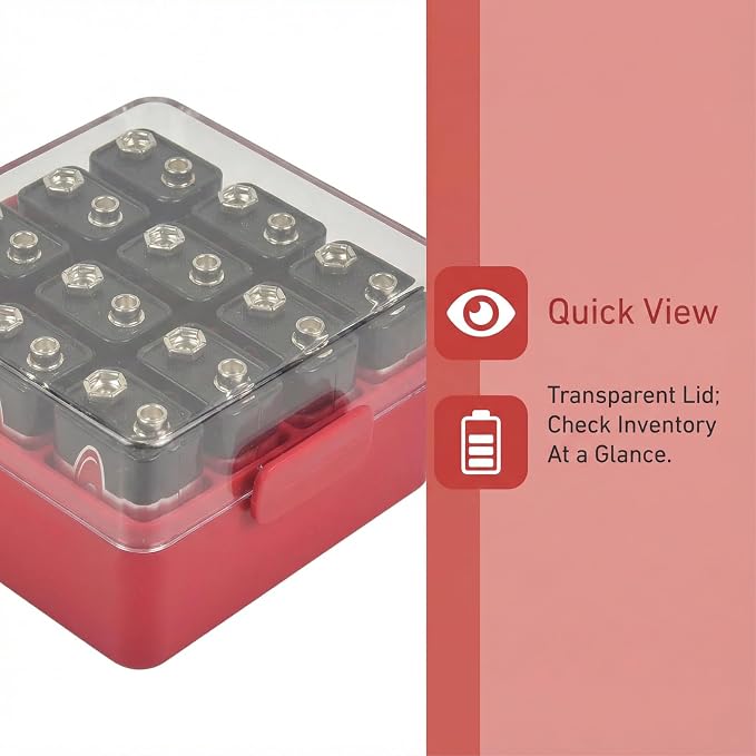 ALCYON Plastic Battery Organizer Storage Case - Image 5