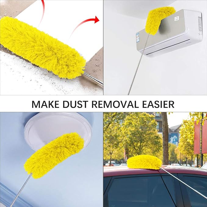 DELUX Microfiber Feather Duster Extendable Cobweb Duster - Image 5