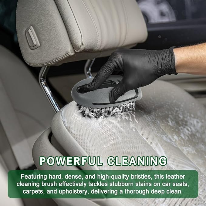Carpet and Upholstery Cleaning Brush, Stiff Bristle Carpet Detailing Scrubber - Image 7