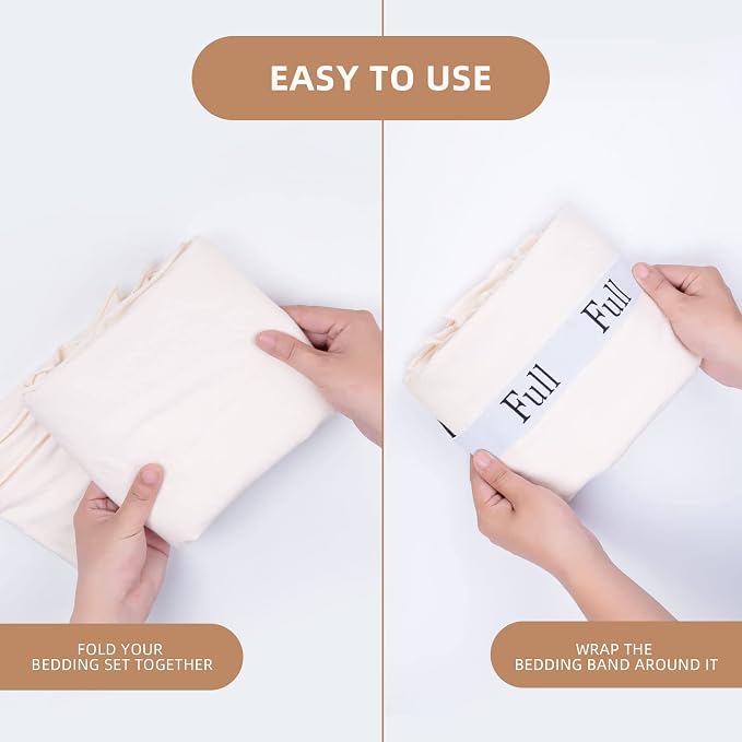 4PCS Bed Sheet Organizer Bands, Storage Labels and Sheet Keepers - Image 7