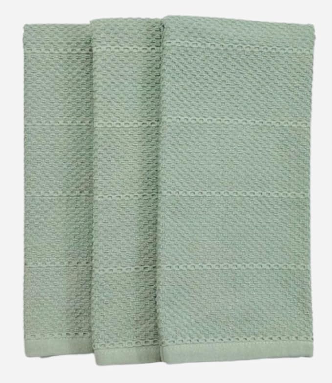 Sage Green Kitchen Hand Dish Towels, 100% Cotton - Image 9
