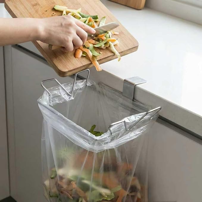 Trash Bag Holder Table Side Garbage Bag Holder Hanging Trash Can - Image 2