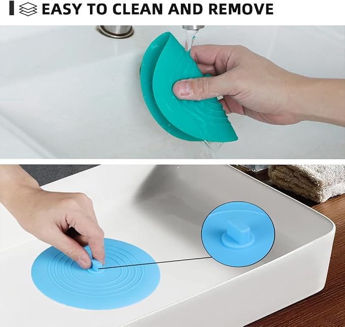 Tub Stopper 2PCS, Bathtub Drain Stopper, 6 inches Bathtub Tub Drain Cover - Image 3