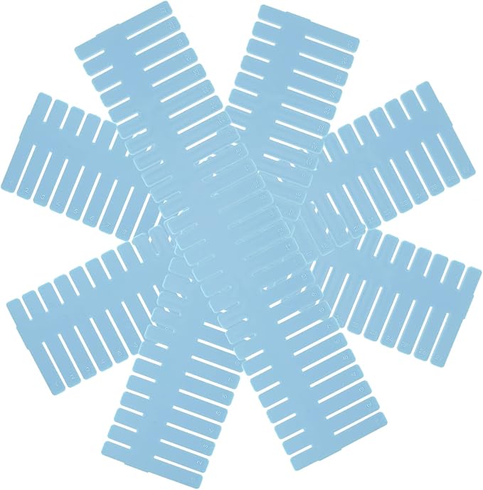 JOIKIT 60 PCS Blue Plastic DIY Grid Drawer Dividers, Adjustable Organizer - Image 4