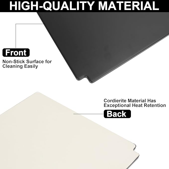 Crafted Glazed Baking Pizza Stone for Weber Crafted Frame Kit,Genesis E/S 325/335/435,EPX-335,EX-325S Series,Replacement Part for Weber 7671 SmokeFire EX4/EX6/EPX4/EPX6