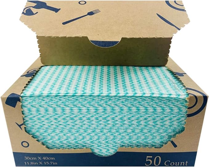Heavy Duty Wipes Dish Cloths 50Pieces Reusable Wipes Multi-use Cleaning Cloths by Atitifope