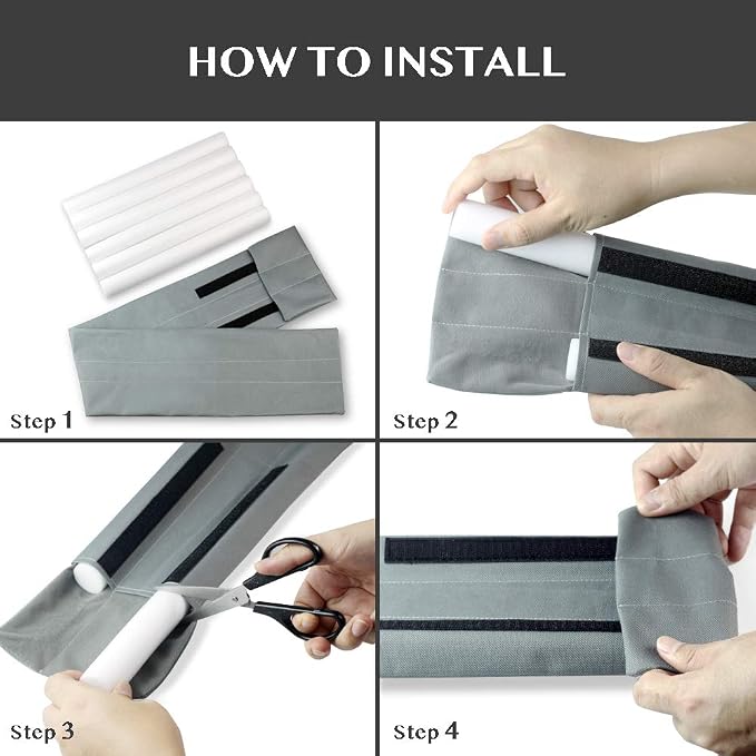 Waterproof Twin Door Draft Stopper Adjustable Size 30" to 36" Weather Stripping - Image 5