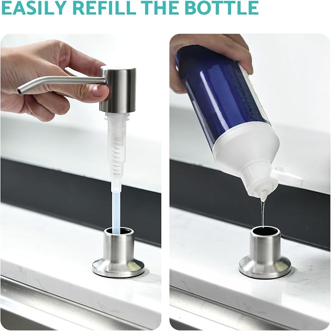 Kitchen Sink Faucet with Soap Dispenser, 3 Modes Kitchen Faucet with Pull Down - Image 7