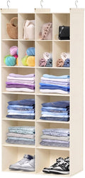 6 Tier Hanging Closet Organizer, 16 Compartments Dual Row Storage, 3 Sturdy by Ofiray-home