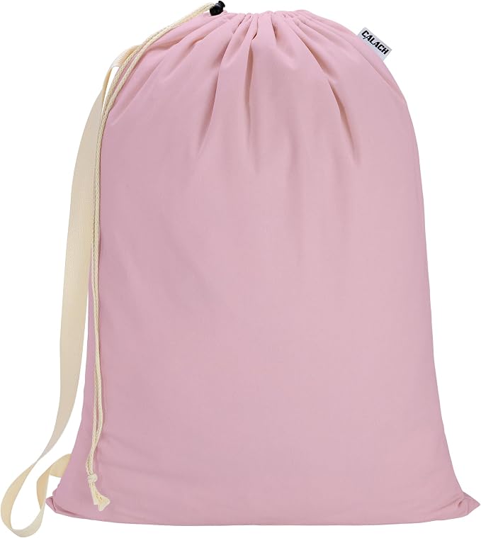 Canvas Laundry Bag with Shoulder Strap & Drawstring by CALACH