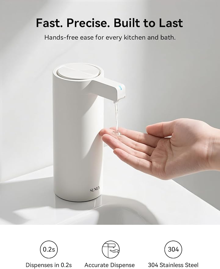 Touchless Automatic Soap Dispenser – Clog-Free Pump, Fast Sensor, USB-C - Image 2