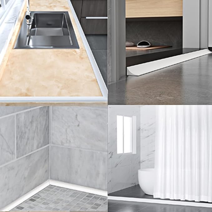 39 inch Silicone Water Guard for Kitchen Sink, Rubber Shower Threshold Splash - Image 9