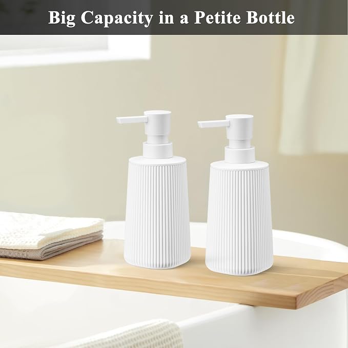 White 2 Pack Hand Soap Dispensers Set | - Image 4