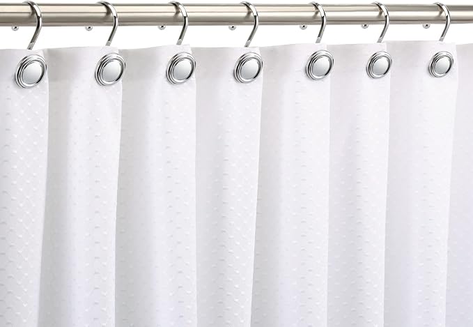 CHICTIE Chrome Shower Curtain Hooks Rings, Decorative Silver Shower Hook - Image 4