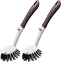 Dish Brush, 2 Pack with Comfortable Handle, with Built-in Scraper, Scrub Brush by Unknown