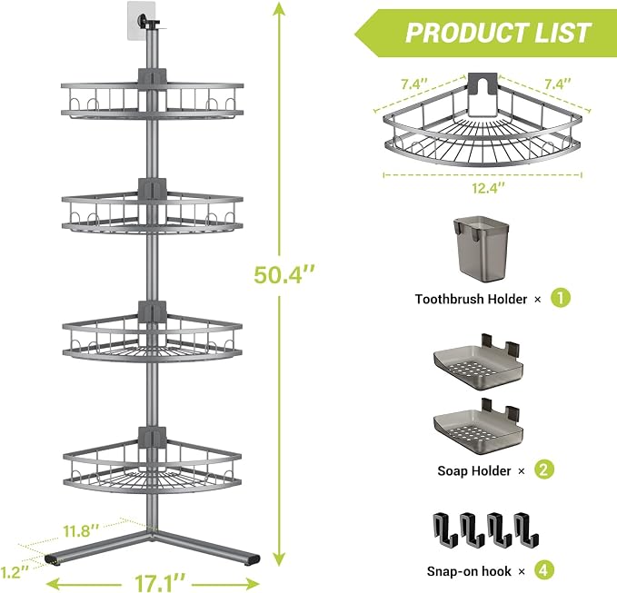 Standing Corner Shower Caddy - Image 9
