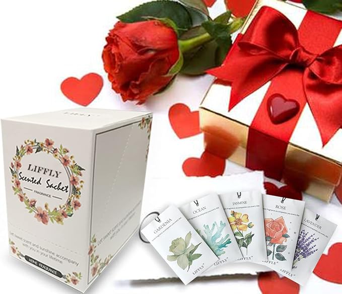 14 Packs Scented Sachets Bags fit Drawers and Closets 14 Scent Gift Box - Image 8