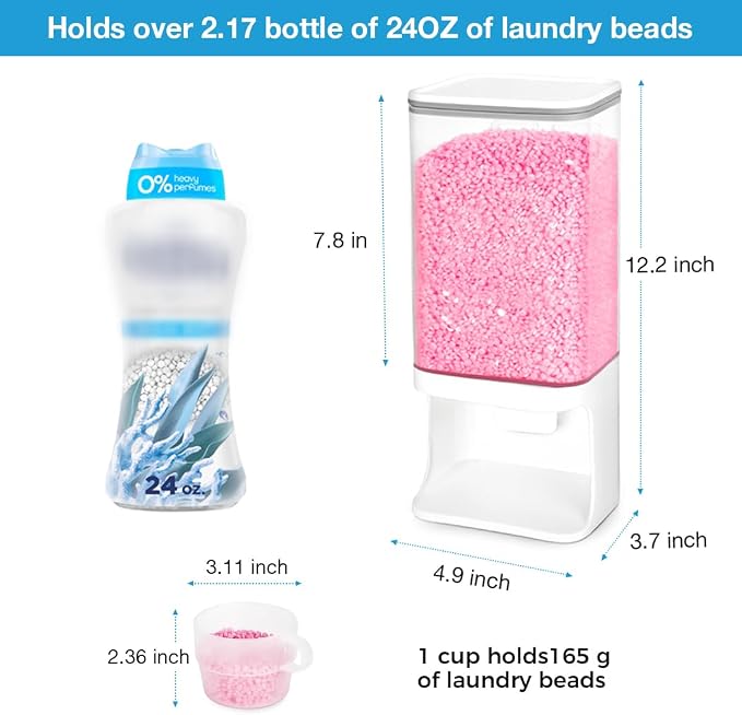Conworld Laundry Detergent Dispenser, Wall Mounted Laundry Beads Dispenser - Image 3