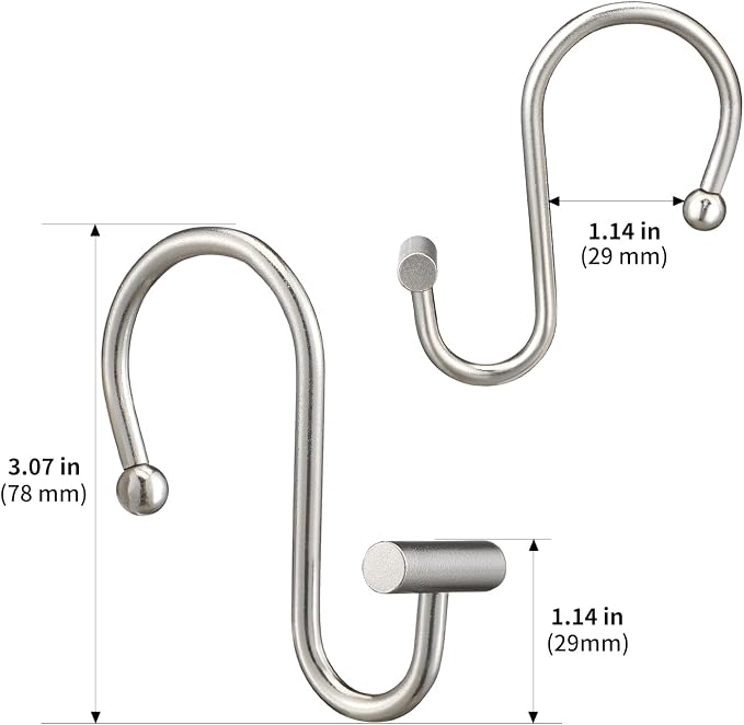 Nickel Shower Curtain Hooks, Rust Proof Shower Curtain Rings - Image 6