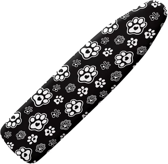 Dog Paw Prints Polyester Ironing Board Cover Hook & Loop Elastic Edge Easy to by PJHEQOXE