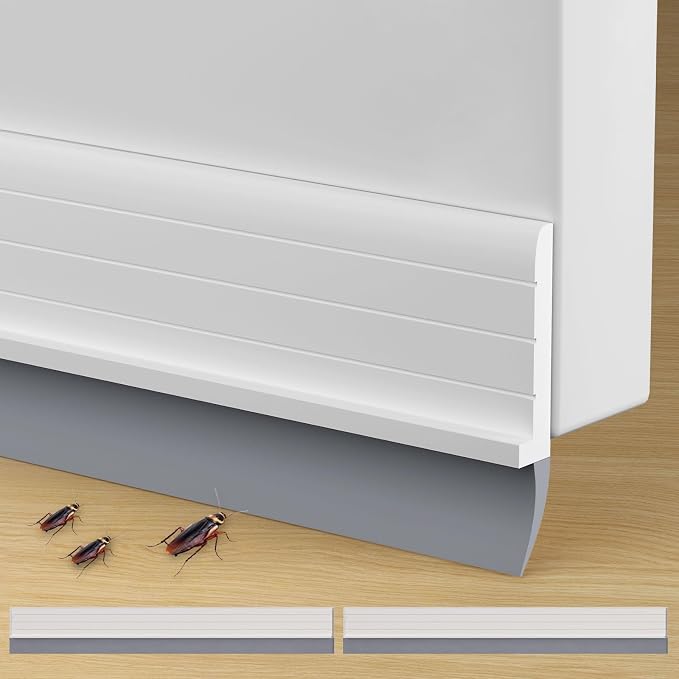 2Pc Total 72" Hard Door Draft Stopper, Door Sweep by Unknown