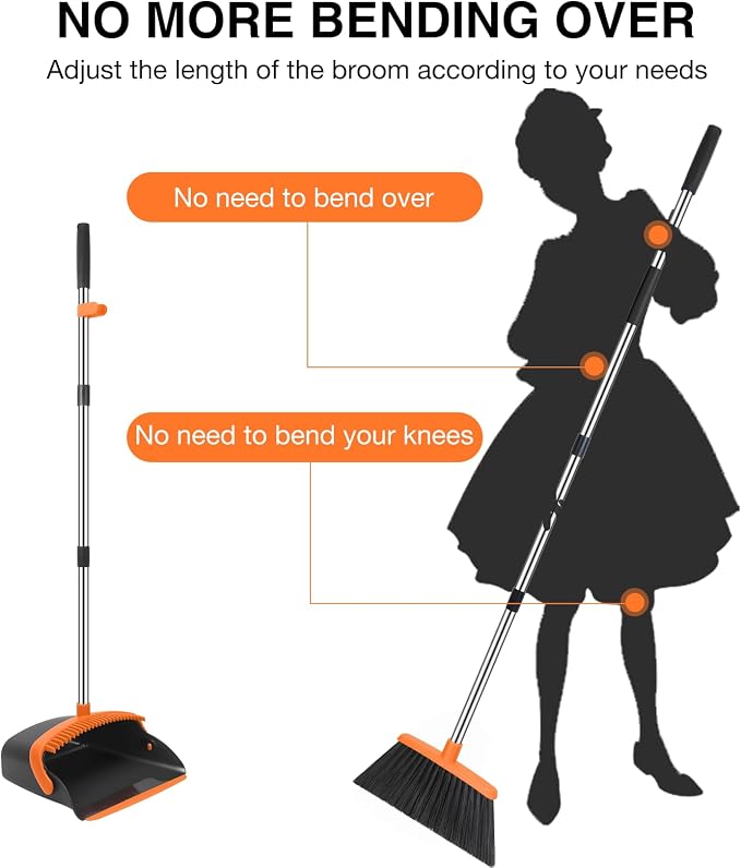 NACENA Broom and Dustpan Set - Image 3
