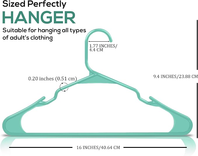 Utopia Home Plastic Hangers 100 Pack - Image 2