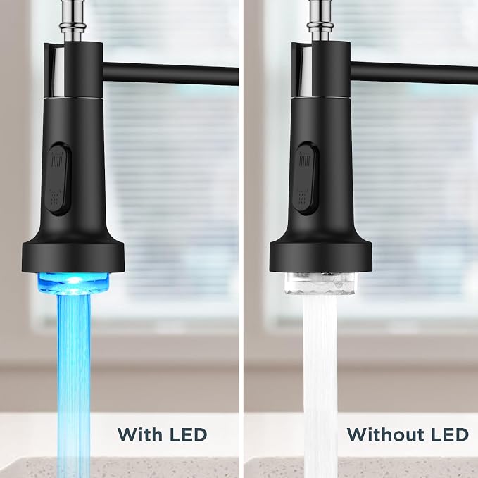FORIOUS Black Kitchen Faucet - Image 4