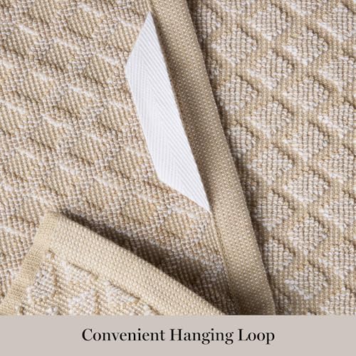 Martha Stewart Honeycomb Chambray Textured Kitchen Towel 4-Pack Set, 100% Cotton - Image 4