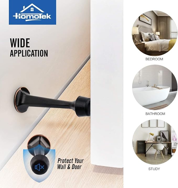 HOMOTEK 6 Pack Heavy Duty Solid Rigid Door Stop - Image 7