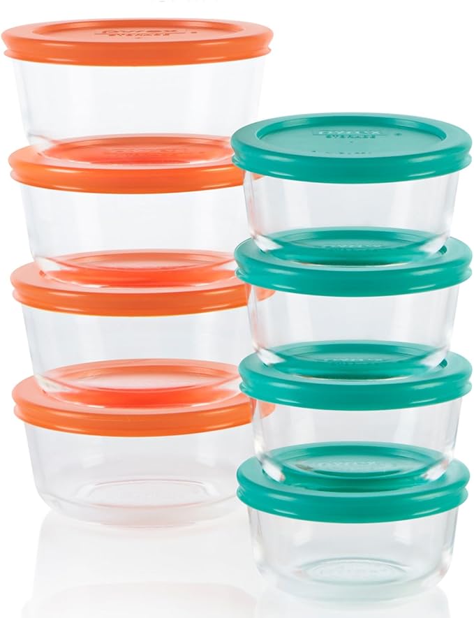 Pyrex Simply Store Small Glass Food Storage Containers Set | Meal prep by Pyrex