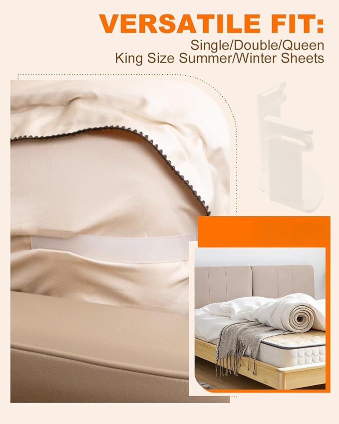 6 Pack Bed Sheet Holders, Heavy-Duty Corner Sheet Grippers | Foldable snap lock - Image 5