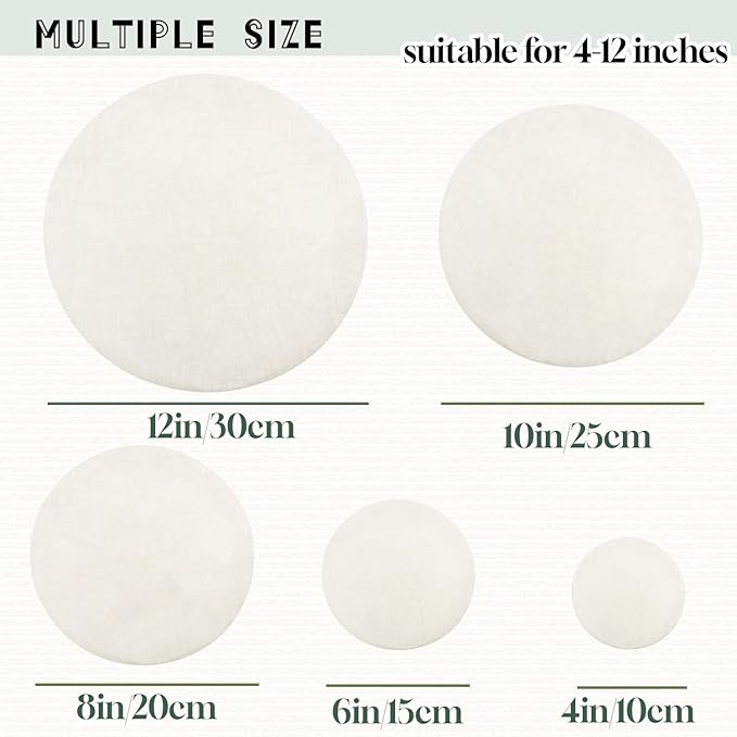 5 Pack Reusable Bowl Covers for Bread Proofing, 100% Pure Linen Bowl Covers 4/6/8/10/12 Inch, Elastic Lids for Sourdough, Dough Proofing and Food Storage