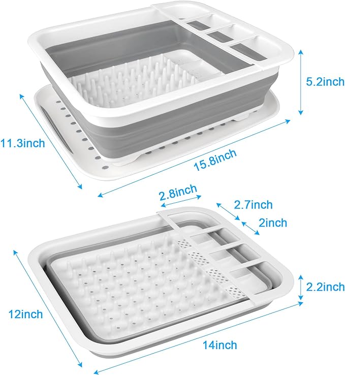 Collapsible Dish Drying Rack Portable Dish Drainers - Image 2