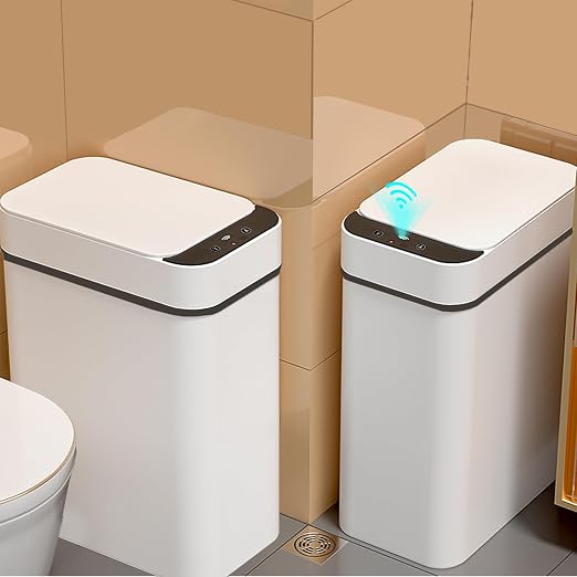 2 PACK - Slim Touchless Bathroom Trash Can - Smart Trash Can Motion Sensor | - Image 7