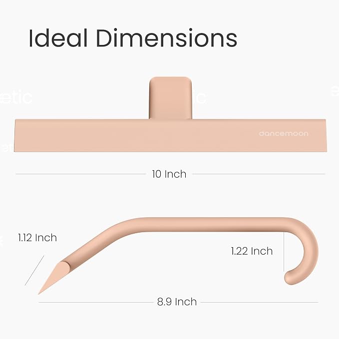 JustHang Shower Squeegee with Built-in Hook, 10-Inch Terracotta | Award-Winning - Image 2