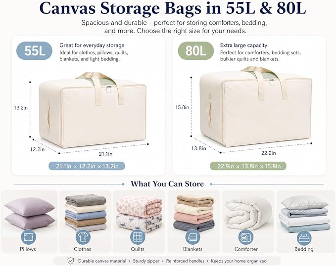 DoYiKe Soft Canvas Clothes Storage Bags - Image 2