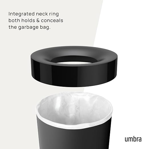 Umbra Vento Kitchen Trash Can, Open Top 16.5 Gallon Garbage Can - Image 3