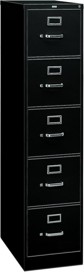 HON 315CPP 310 Series 26-1/2-Inch 5-Drawer Full-Suspension Legal File, Black