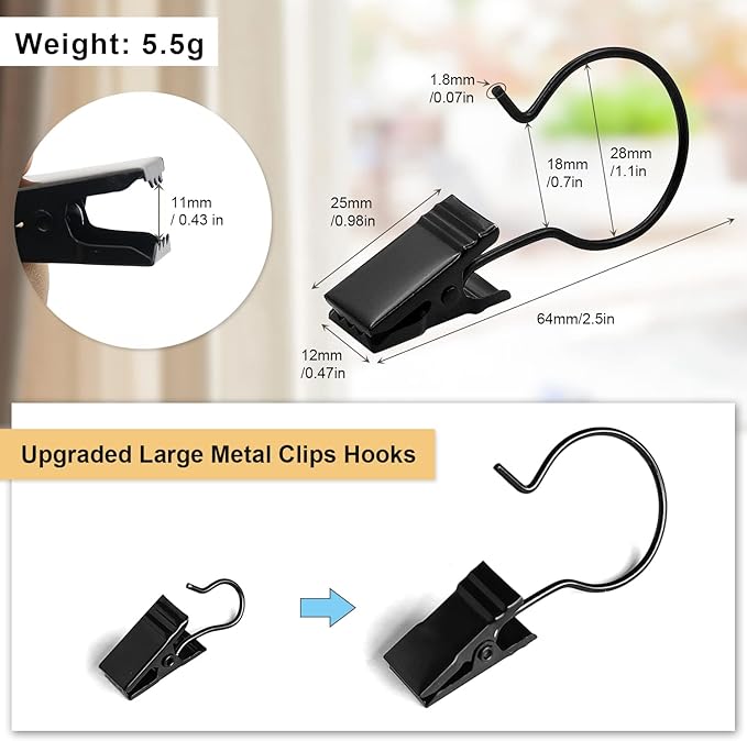 Coideal Large Curtain Clips Hooks - Image 2