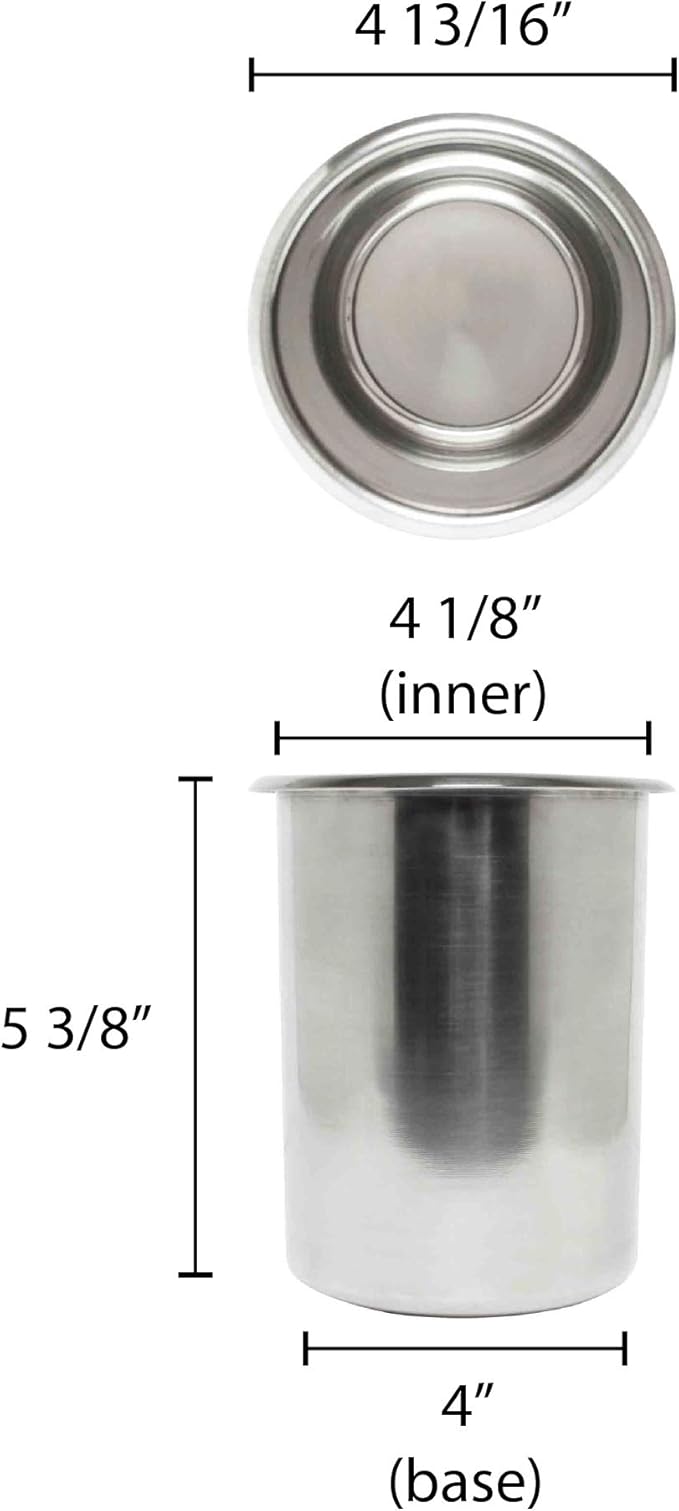 Thunder Group SLBM001 Bain Marie Pot 1-1/2 Quart Polished Exterior and Satin Interior