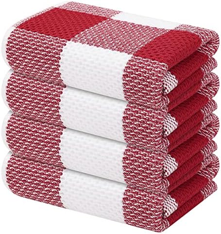 Mordimy Cotton Waffle Kitchen Towels, 4 Pack by Mordimy