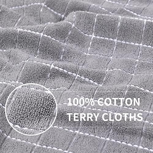 Homaxy 100% Cotton Terry Kitchen Towels, 8 Pack - Image 2