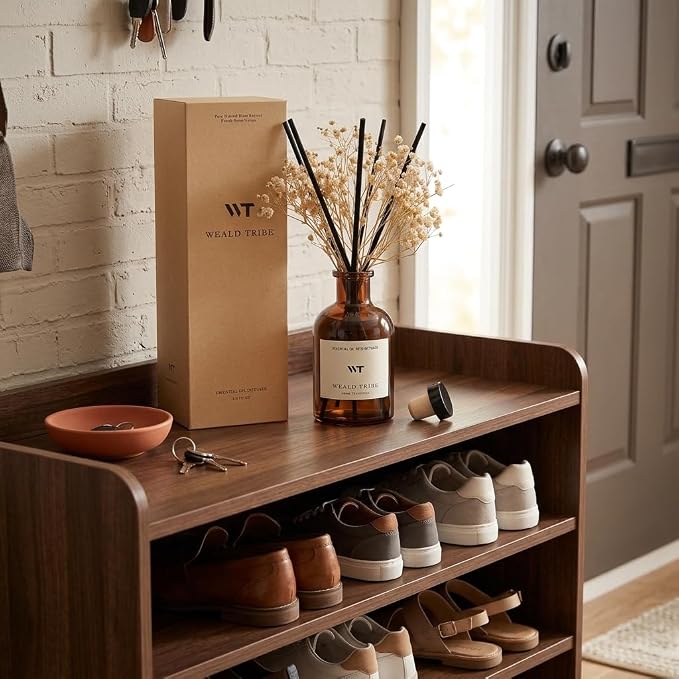 Reed Diffuser Set for Bathroom Air Fresheners, Oil Diffuser Sticks | Fresh - Image 2