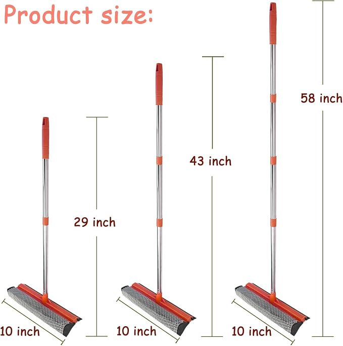 Window Squeegee for Window Cleaning, Squeegee Window Cleaner Tool 2 in 1 Car - Image 2