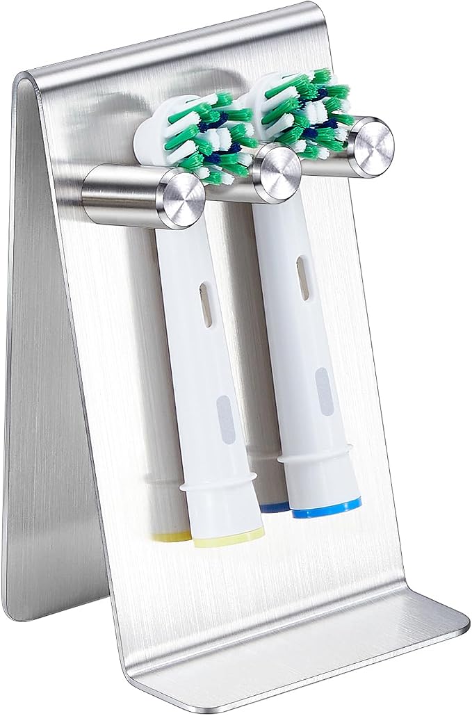 Electric Toothbrush Head Holder Adhesive or Tabletop, Tooth Brush Holder by WelcometoOukimly