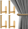 Adhesive Curtain Holdbacks No Drill, Wall Mounted Curtain Tie Backs Hooks by ForaBetterLiving