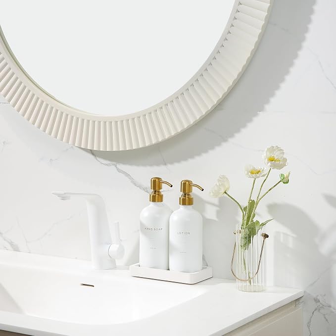 Prus Waso Gold Soap Dispenser Bathroom Set | Hand and Lotion Dispenser - Image 5